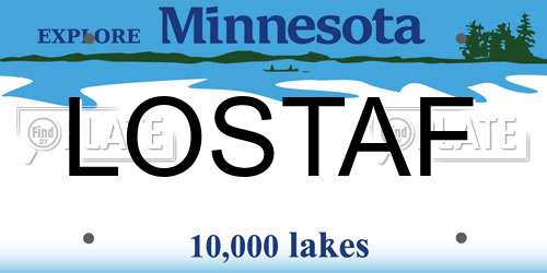 LOSTAF Minnesota License Plate