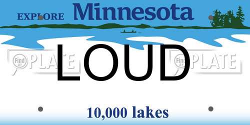 LOUD Minnesota License Plate