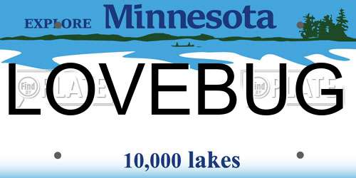 LOVEBUG Minnesota License Plate