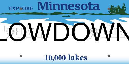 LOWDOWN Minnesota License Plate