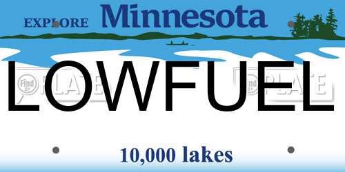 LOWFUEL Minnesota License Plate
