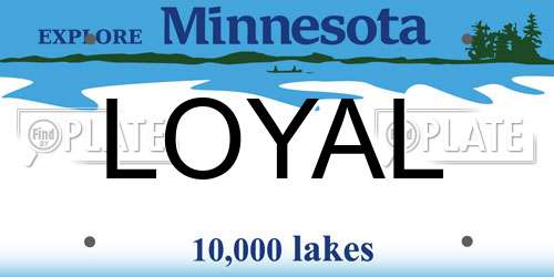 LOYAL Minnesota License Plate