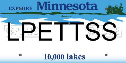 LPETTSS Minnesota License Plate