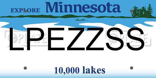 LPEZZSS Minnesota License Plate