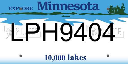 LPH9404 Minnesota License Plate