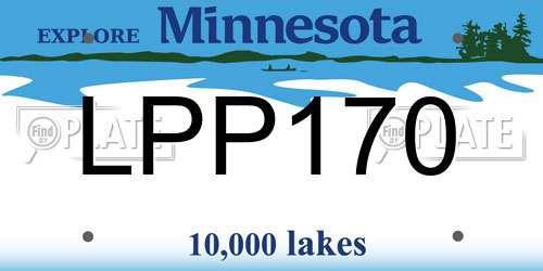 LPP170 Minnesota License Plate