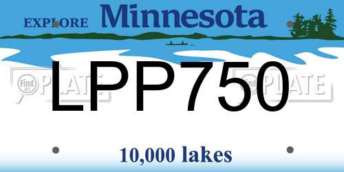 LPP750 Minnesota License Plate