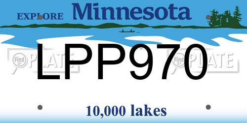 LPP970 Minnesota License Plate