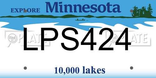 LPS424 Minnesota License Plate
