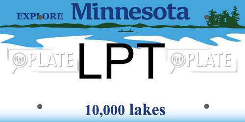 LPT Minnesota License Plate