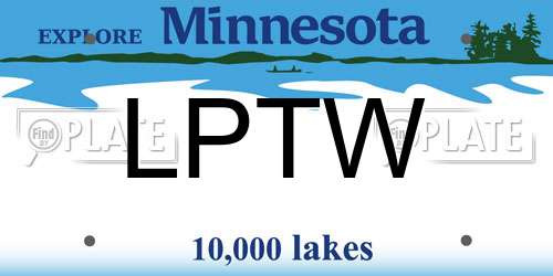 LPTW Minnesota License Plate