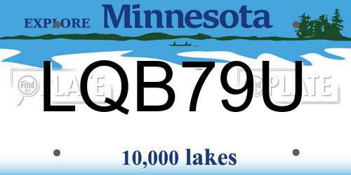 LQB79U Minnesota License Plate