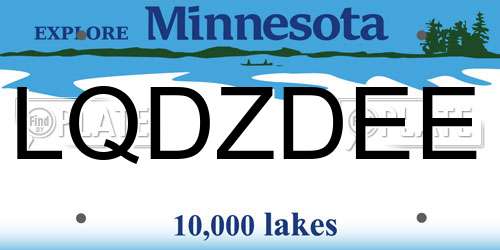 LQDZDEE Minnesota License Plate