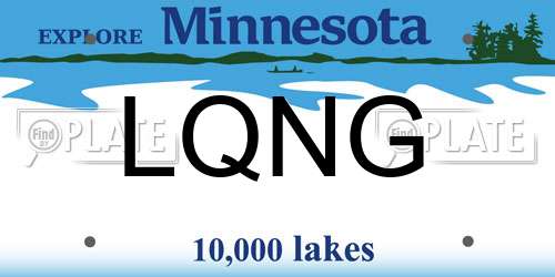 LQNG Minnesota License Plate