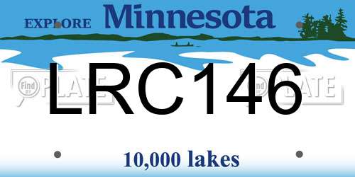 LRC146 Minnesota License Plate