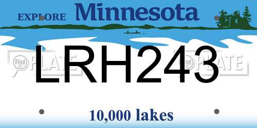 LRH243 Minnesota License Plate