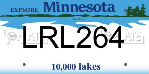 LRL264 Minnesota License Plate