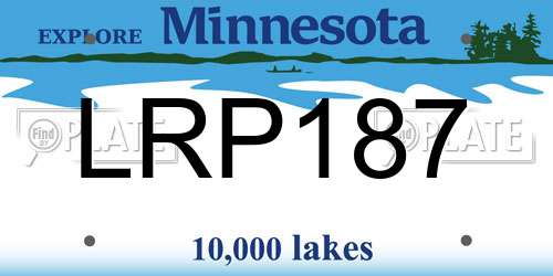 LRP187 Minnesota License Plate