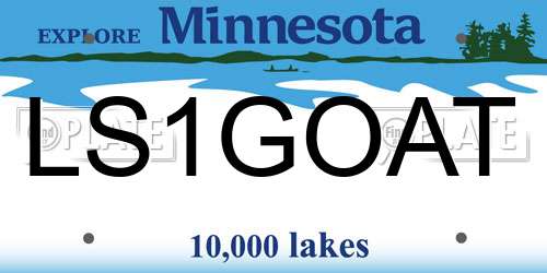 LS1GOAT Minnesota License Plate