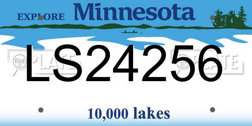 LS24256 Minnesota License Plate