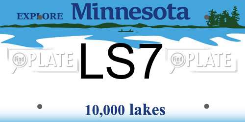 LS7 Minnesota License Plate