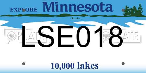 LSE018 Minnesota License Plate