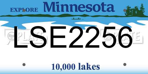 LSE2256 Minnesota License Plate