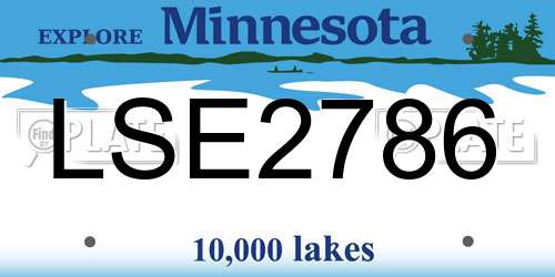 LSE2786 Minnesota License Plate