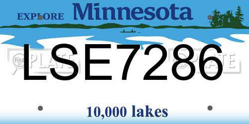 LSE7286 Minnesota License Plate