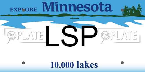 LSP Minnesota License Plate