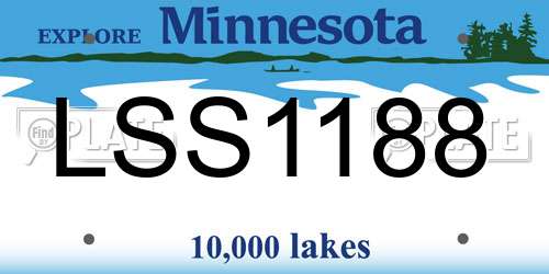 LSS1188 Minnesota License Plate