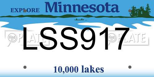LSS917 Minnesota License Plate