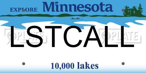 LSTCALL Minnesota License Plate