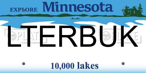 LTERBUK Minnesota License Plate