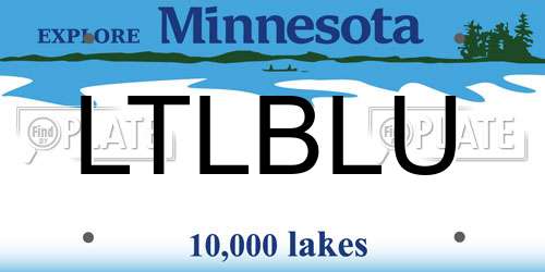 LTLBLU Minnesota License Plate