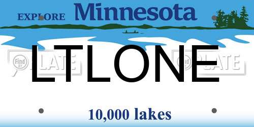LTLONE Minnesota License Plate