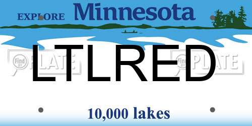 LTLRED Minnesota License Plate
