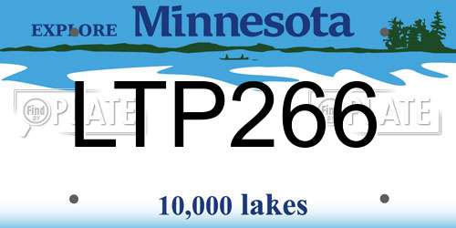 LTP266 Minnesota License Plate