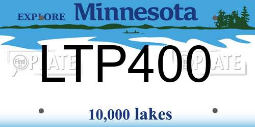 LTP400 Minnesota License Plate