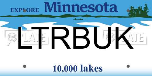 LTRBUK Minnesota License Plate