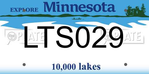 LTS029 Minnesota License Plate