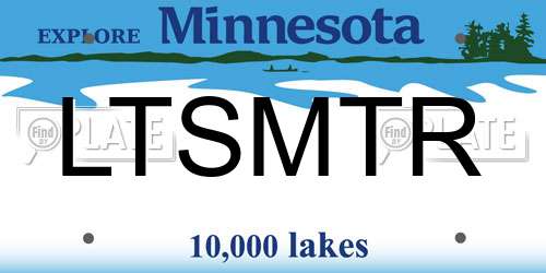 LTSMTR Minnesota License Plate