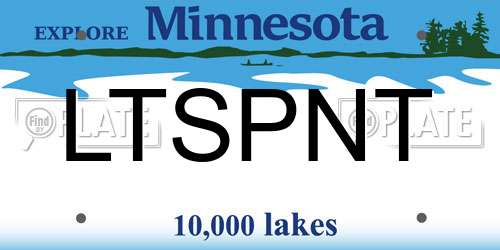 LTSPNT Minnesota License Plate