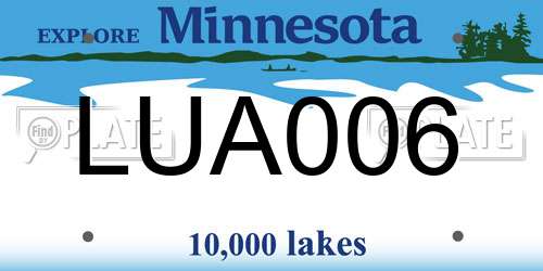 LUA006 Minnesota License Plate
