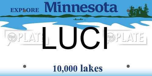 LUCI Minnesota License Plate