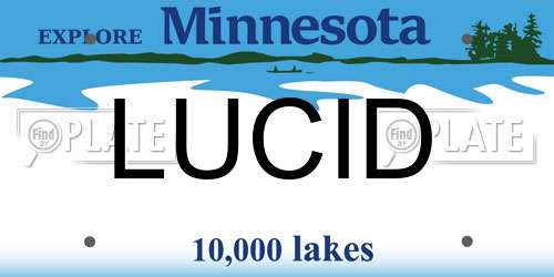 LUCID Minnesota License Plate