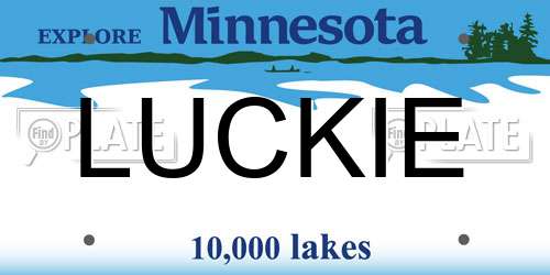 LUCKIE Minnesota License Plate
