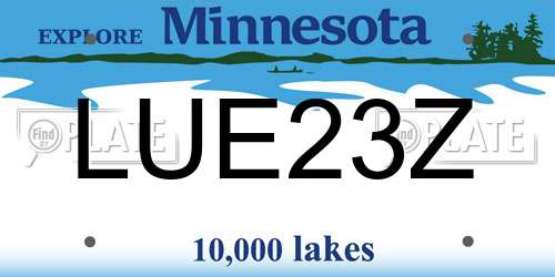 LUE23Z Minnesota License Plate