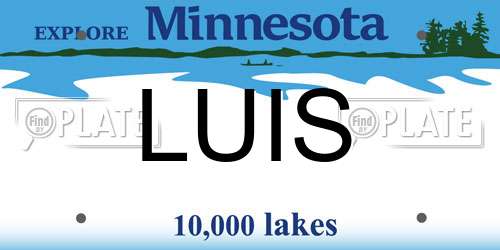 LUIS Minnesota License Plate