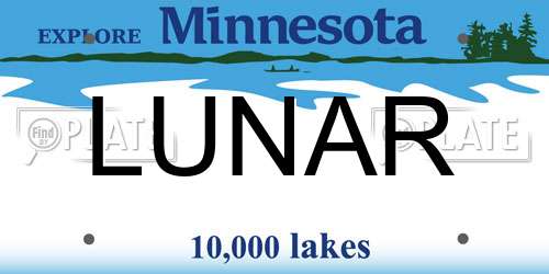 LUNAR Minnesota License Plate